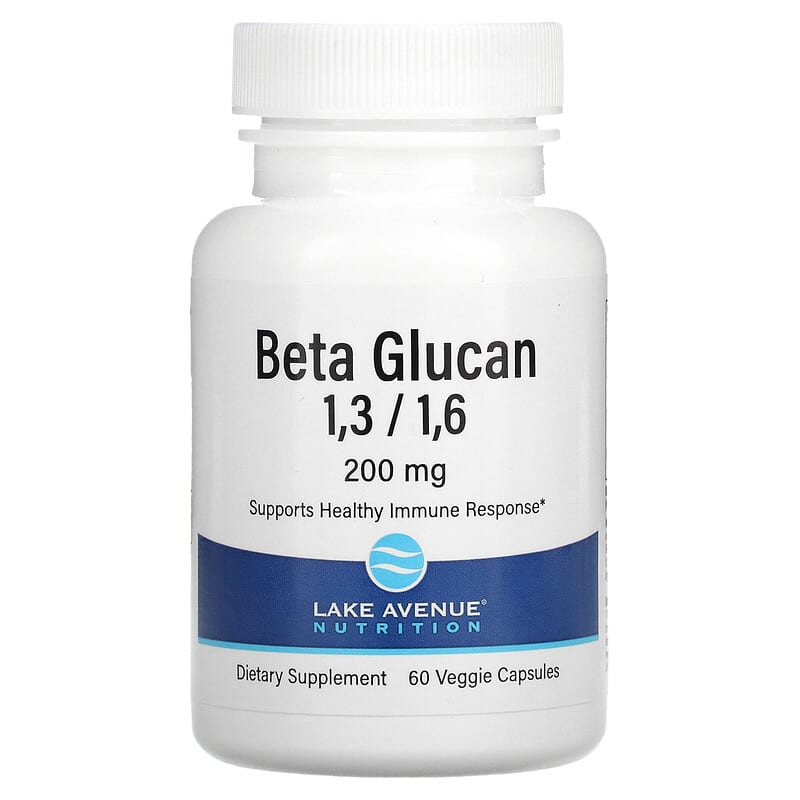 Lake Avenue Nutrition Beta Glucan 1-3 1-6 200 mg 60 Veggie Capsules 1 Lake Avenue Nutrition Beta Glucan 1-3 1-6 200 mg 60 Veggie Capsules 898220017959
