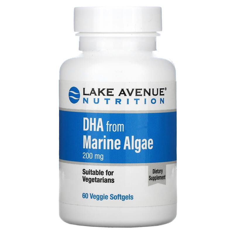 Lake Avenue Nutrition DHA from Marine Algae 200 mg 60 Veggie Softgels 1 Lake Avenue Nutrition DHA from Marine Algae 200 mg 60 Veggie Softgels 898220014118