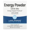 Lake Avenue Nutrition Energy Powder Drink Mix Lemon Ginger 20 Packets 0.41 oz (11.6 g) Each 3 Lake Avenue Nutrition Energy Powder Drink Mix Lemon Ginger 20 Packets 0.41 oz (11.6 g) Each 898220020980