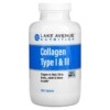 Lake Avenue Nutrition Hydrolyzed Collagen Type I & III 1.000 mg 365 Tablets 3 Lake Avenue Nutrition Hydrolyzed Collagen Type I & III 1.000 mg 365 Tablets 898220015559
