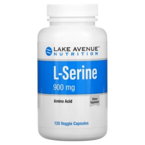 Lake Avenue Nutrition L-Serine 900 mg 120 Veggie Capsules 898220017157
