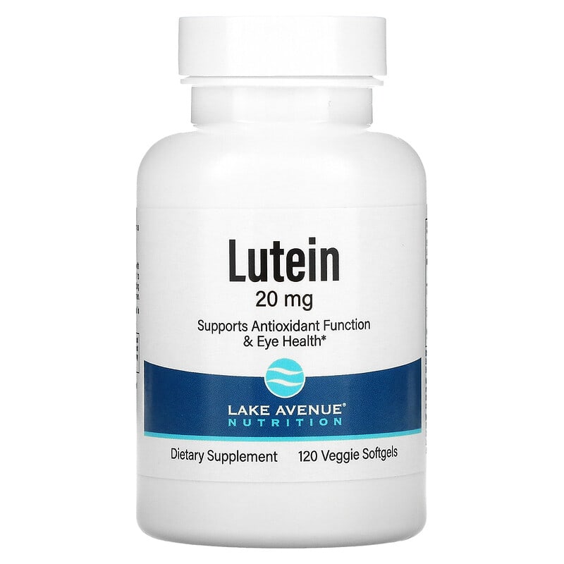 Lake Avenue Nutrition Lutein 20 mg 120 Veggie Softgels 1 Lake Avenue Nutrition Lutein 20 mg 120 Veggie Softgels 898220015429