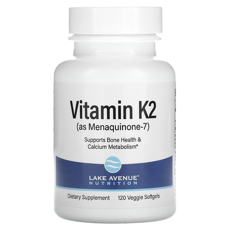 Lake Avenue Nutrition Vitamin K2 (as Menaquinone-7) 50 mcg 120 Veggie Softgels 1 Lake Avenue Nutrition Vitamin K2 (as Menaquinone-7) 50 mcg 120 Veggie Softgels 898220015504