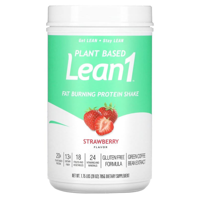 Lean1 Plant Based Fat Burning Protein Shake Strawberry 1.75 lbs (795 g) 1 Lean1 Plant Based Fat Burning Protein Shake Strawberry 1.75 lbs (795 g) 810033013041