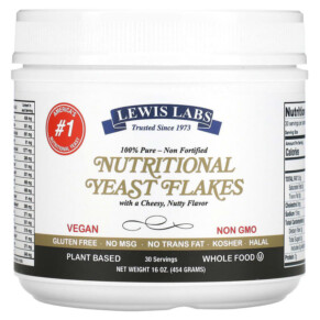 Lewis Labs Nutritional Yeast Flakes 16 oz (454 g) 042515020180