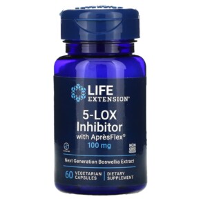 Life Extension 5-LOX Inhibitor with ApresFlex 100 mg 60 Vegetarian Capsules 737870163961