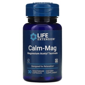 Life Extension Calm-Mag Magnesium Acetyl Taurinate 30 Vegetarian Capsules 737870243434