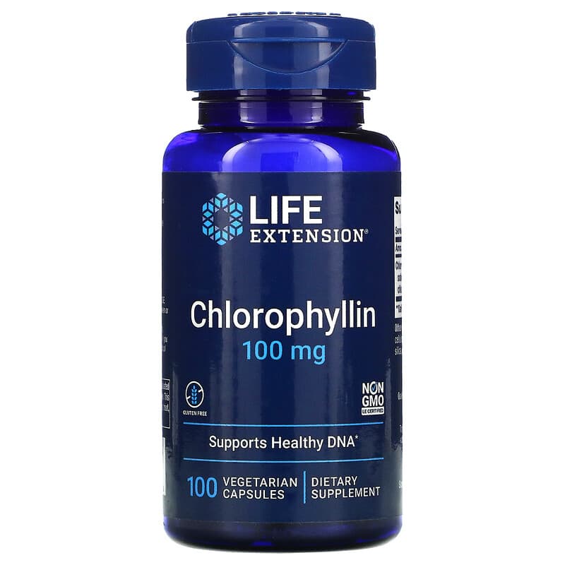 Life Extension Chlorophyllin 100 mg 100 viên 1 Life Extension Chlorophyllin 100 mg 100 Vegetarian Capsules 737870157113