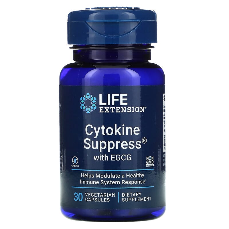Life Extension Cytokine Suppress with EGCG 30 Vegetarian Capsules 1 Life Extension Cytokine Suppress with EGCG 30 Vegetarian Capsules 737870180432