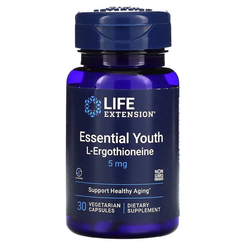 Life Extension Essential Youth L-Ergothioneine 5 mg 30 Vegetarian Capsules 1 Life Extension Essential Youth L-Ergothioneine 5 mg 30 Vegetarian Capsules 737870243137