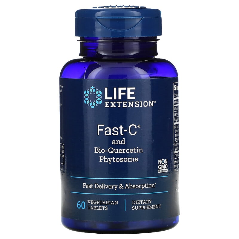Life Extension Fast-C and Bio-Quercetin Phytosome 60 viên 1 Life Extension Fast-C and Bio-Quercetin Phytosome 60 Vegetarian Tablets 737870222965