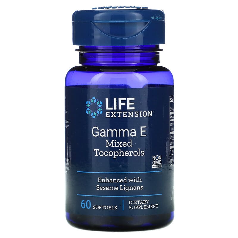 Life Extension Gamma E Mixed Tocopherols 60 Softgels 1 Life Extension Gamma E Mixed Tocopherols 60 Softgels 737870207566