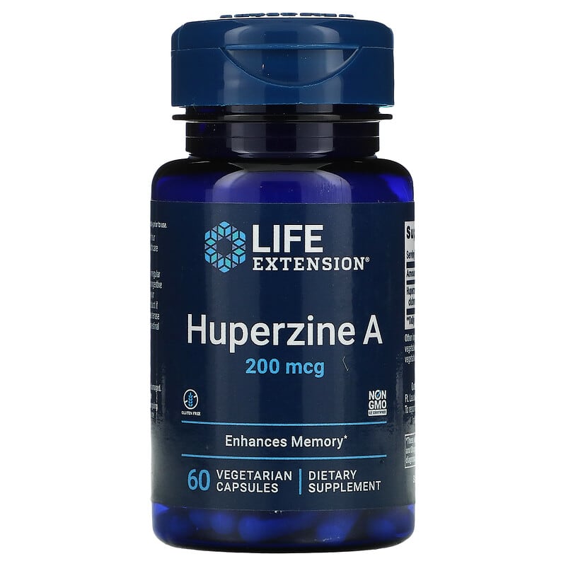 Life Extension Huperzine A 200 mcg 60 Vegetarian Capsules 1 Life Extension Huperzine A 200 mcg 60 Vegetarian Capsules 737870152767