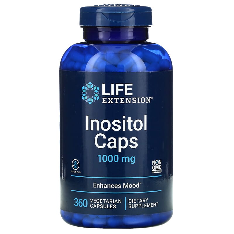Life Extension Inositol Caps 1,000 mg 360 viên 1 Life Extension Inositol Caps 1.000 mg 360 Vegetarian Capsules 737870167433