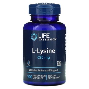Life Extension L-Lysine 620 mg 100 Vegetarian Capsules 737870167815