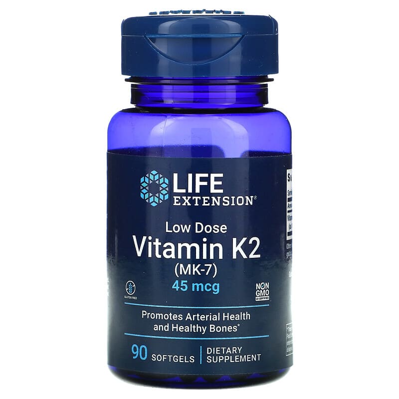 Life Extension Low Dose Vitamin K2 (MK-7) 45 mcg 90 Softgels 1 Life Extension Low Dose Vitamin K2 (MK-7) 45 mcg 90 Softgels 737870193692