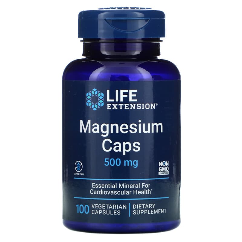 Life Extension Magnesium Caps 500 mg 100 viên 1 Life Extension Magnesium Caps 500 mg 100 Vegetarian Capsules 737870145912