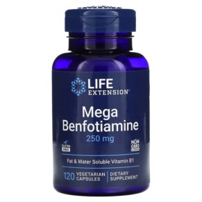 Life Extension Mega Benfotiamine 250 mg 120 Vegetarian Capsules 737870925125