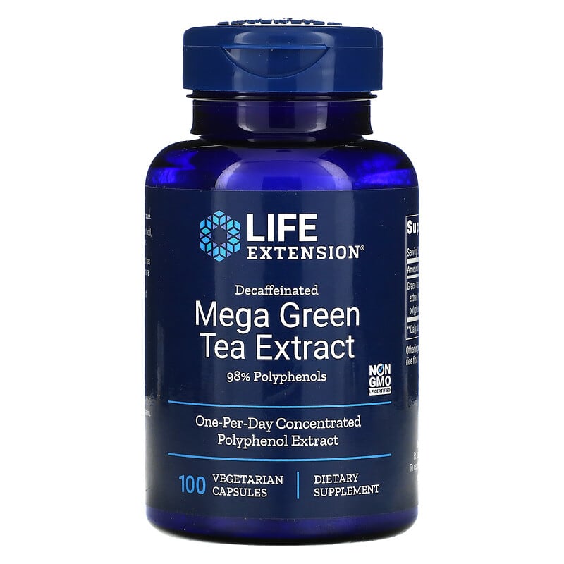 Life Extension Mega Green Tea Extract Decaffeinated 100 Vegetarian Capsules 1 Life Extension Mega Green Tea Extract Decaffeinated 100 Vegetarian Capsules 737870954101