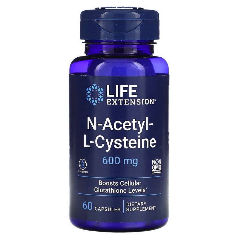 Life Extension N-Acetyl-L-Cysteine 600 mg 60 Capsules 1 Life Extension N-Acetyl-L-Cysteine 600 mg 60 Capsules 737870154365