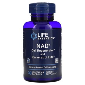 Life Extension NAD+ Cell Regenerator and Resveratrol Elite 30 Vegetarian Capsules 737870234838
