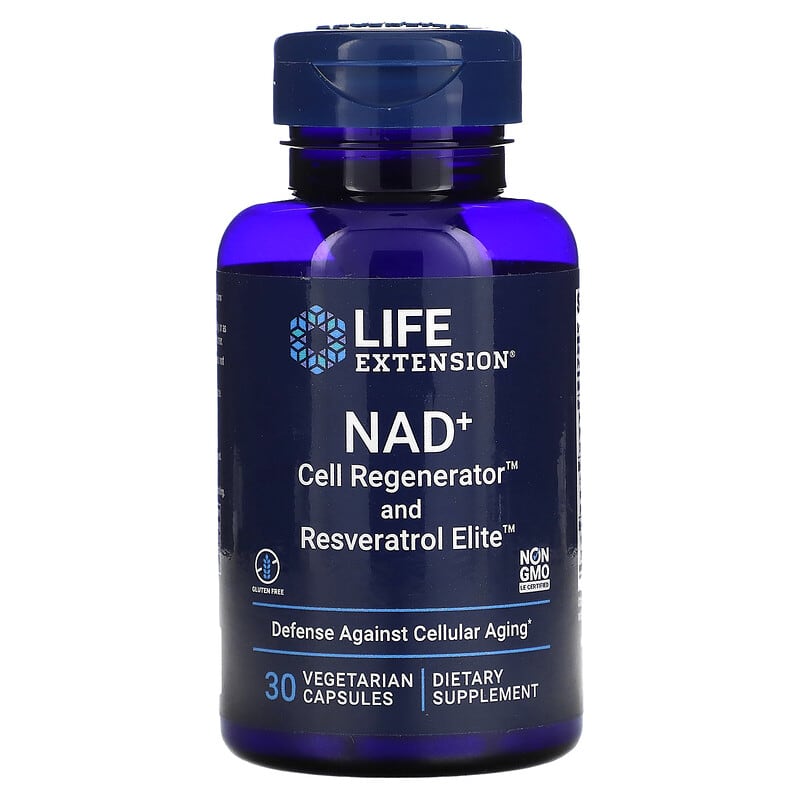 Life Extension NAD+ Cell Regenerator and Resveratrol 30 viên 1 Life Extension NAD+ Cell Regenerator and Resveratrol Elite 30 Vegetarian Capsules 737870234838