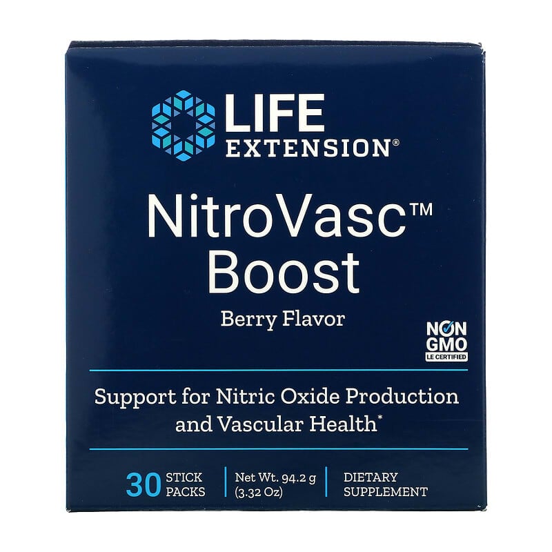 Life Extension NitroVasc Boost Berry Flavor 30 Stick Packs 1 Life Extension NitroVasc Boost Berry Flavor 30 Stick Packs 737870232001