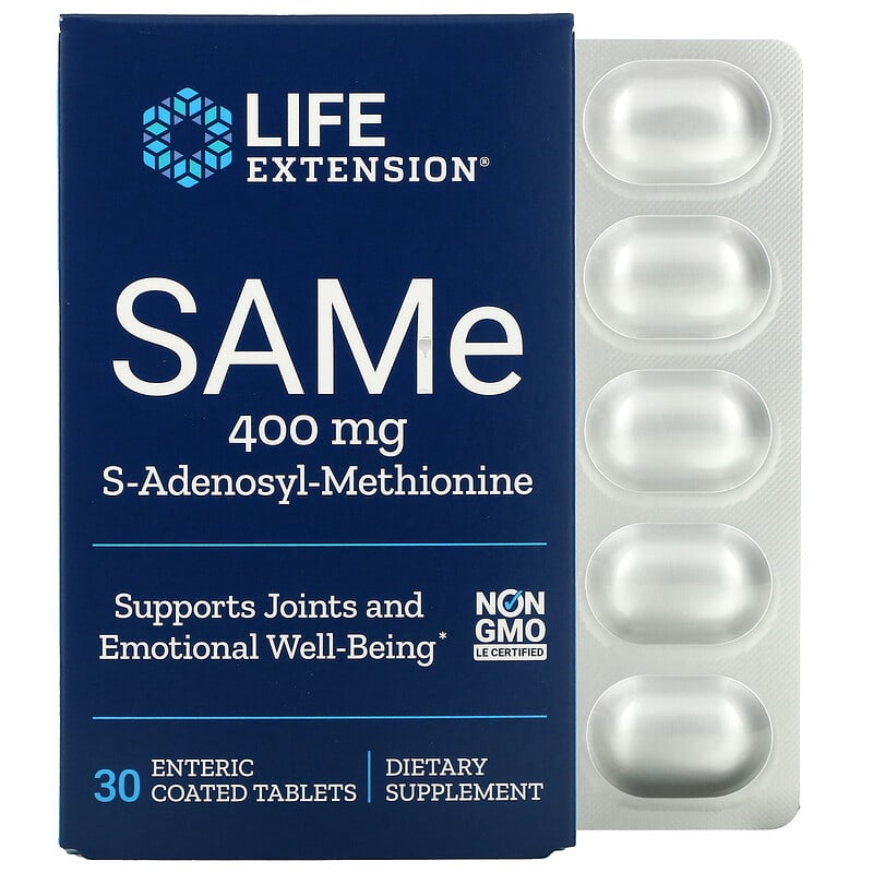Life Extension SAMe (Disulfate Tosylate) 400 mg 30 Enteric Coated Tablets 1 Life Extension SAMe (Disulfate Tosylate) 400 mg 30 Enteric Coated Tablets 737870217633