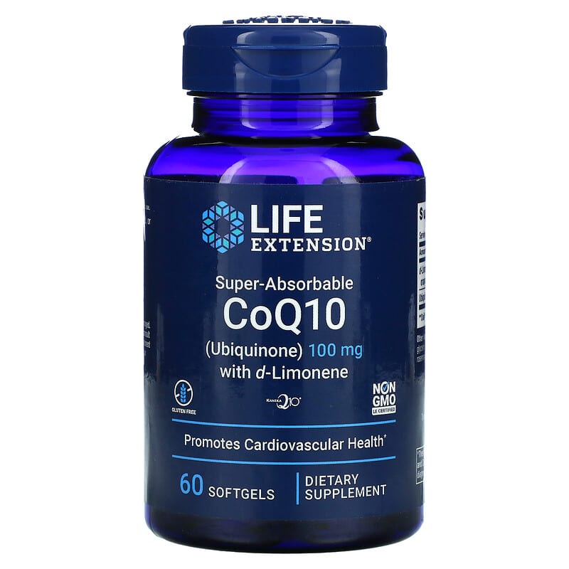Life Extension Super-Absorbable CoQ10 (Ubiquinone) with d-Limonene 100 mg 60 Softgels 1 Life Extension Super-Absorbable CoQ10 (Ubiquinone) with d-Limonene 100 mg 60 Softgels 737870195160