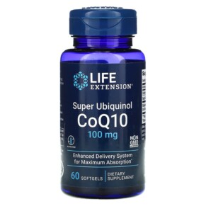 Life Extension Super Ubiquinol CoQ10 100 mg 60 Softgels 737870192961