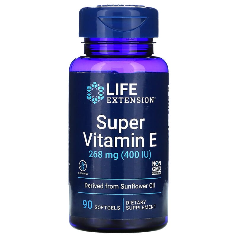 Life Extension Super Vitamin E 268 mg (400 IU) 90 Softgels 1 Life Extension Super Vitamin E 268 mg (400 IU) 90 Softgels 737870186397