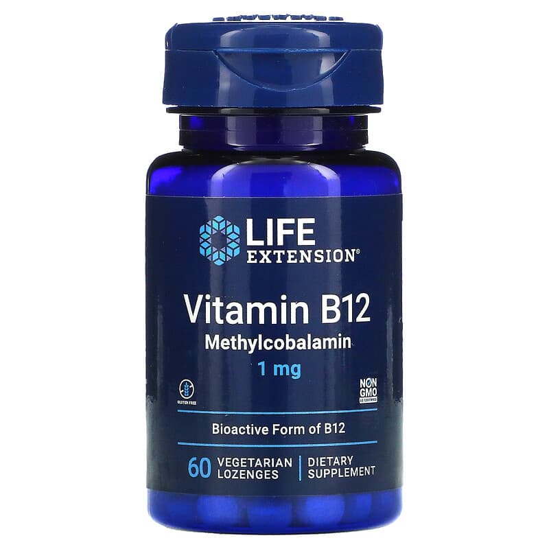 Life Extension Vitamin B12 Methylcobalamin 1 mg 60 Vegetarian Lozenges 1 Life Extension Vitamin B12 Methylcobalamin 1 mg 60 Vegetarian Lozenges 737870153665