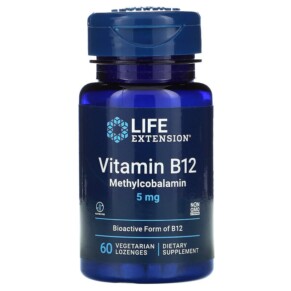 Life Extension Vitamin B12 Methylcobalamin 5 mg 60 Vegetarian Lozenges 737870153764