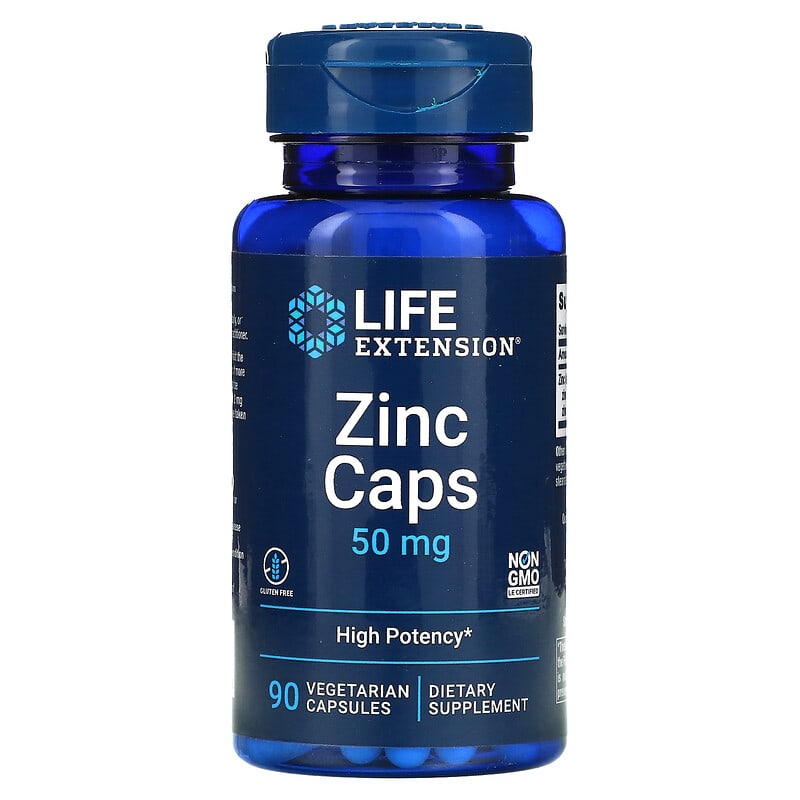Life Extension Zinc Caps High Potency 50 mg 90 viên 1 Life Extension Zinc Caps High Potency 50 mg 90 Vegetarian Capsules 737870181392