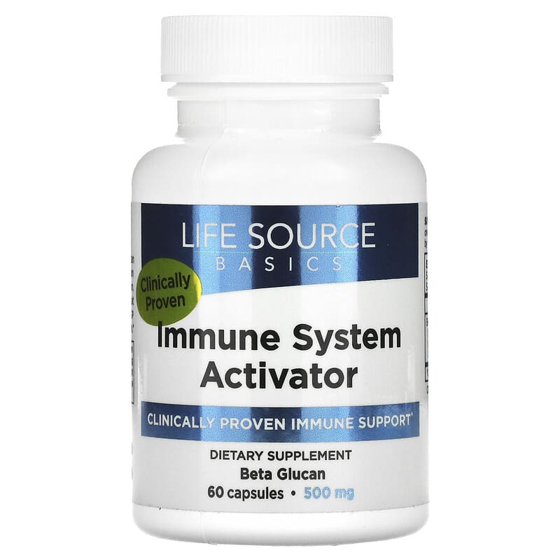 Life Source Basics (WGP Beta Glucan) Immune System Activator 500 mg 60 Capsules 1 Life Source Basics (WGP Beta Glucan) Immune System Activator 500 mg 60 Capsules 666107130042
