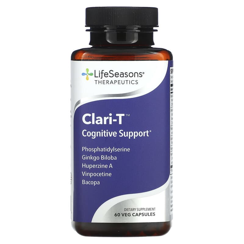 LifeSeasons Clari-T Cognitive Support 60 Veg Capsules 1 LifeSeasons Clari-T Cognitive Support 60 Veg Capsules 853760002094