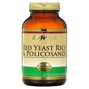 LifeTime Vitamins Red Yeast Rice & Policosanol 60 Vegetarian Capsules 053232290114