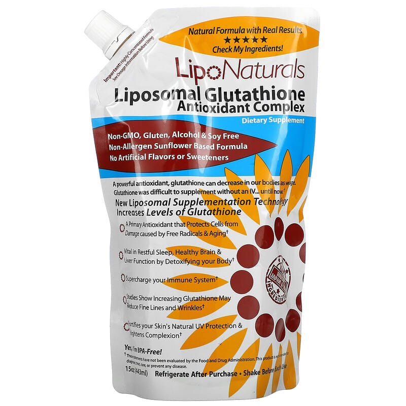 Lipo Naturals Liposomal Glutathione Antioxidant Complex 15 oz (443 ml) 1 Lipo Naturals Liposomal Glutathione Antioxidant Complex 15 oz (443 ml) 864548000058