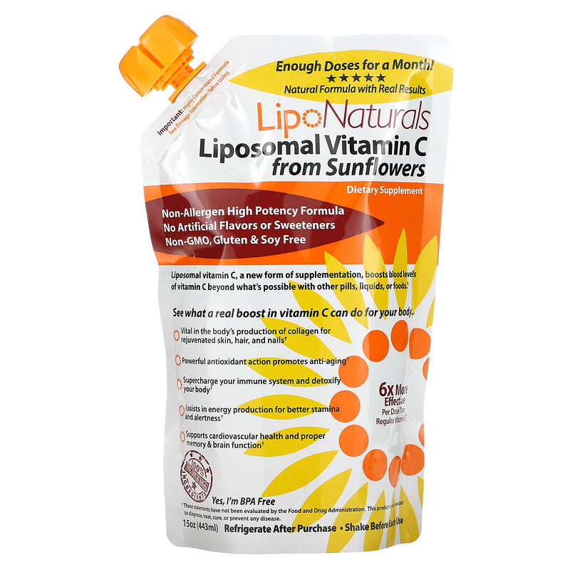 Lipo Naturals Liposomal Vitamin C from Sunflowers 15 oz (443 ml) 1 Lipo Naturals Liposomal Vitamin C from Sunflowers 15 oz (443 ml) 864548000003