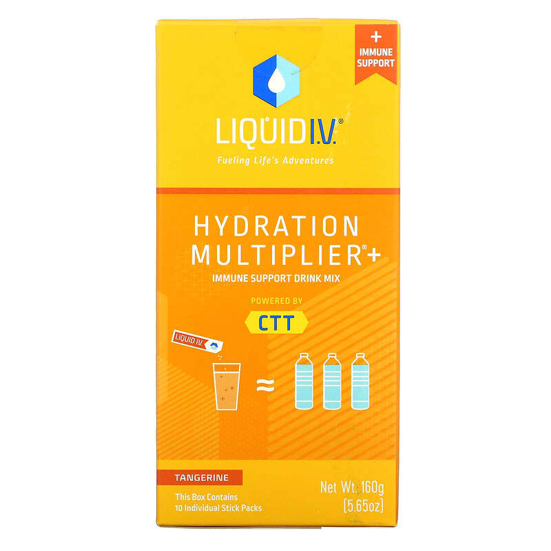 Liquid I.V. Hydration Multiplier + Immune Support Drink Mix Tangerine 10 Individual Stick Packs 0.56 oz (16 g) Each 1 Liquid I.V. Hydration Multiplier + Immune Support Drink Mix Tangerine 10 Individual Stick Packs 0.56 oz (16 g) Each 851741008998