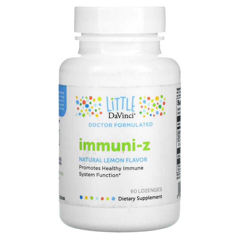 Little DaVinci Immuni-Z Natural Lemon 60 Lozenges 1 Little DaVinci Immuni-Z Natural Lemon 60 Lozenges 026664014078
