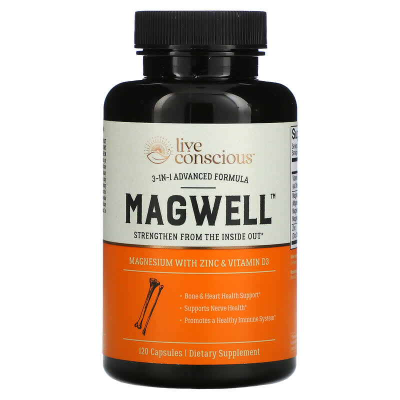 Live Conscious MagWell 3-in-1 Advanced Formula 120 Capsules 1 Live Conscious MagWell 3-in-1 Advanced Formula 120 Capsules 850008273018