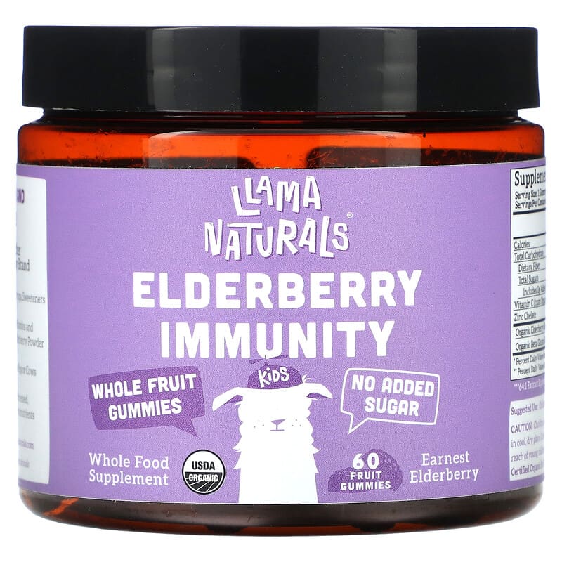 Llama Naturals Kids Elderberry Immunity Fruit Gummies Earnest Elderberry 60 Gummies 1 Llama Naturals Kids Elderberry Immunity Fruit Gummies Earnest Elderberry 60 Gummies 860001569063