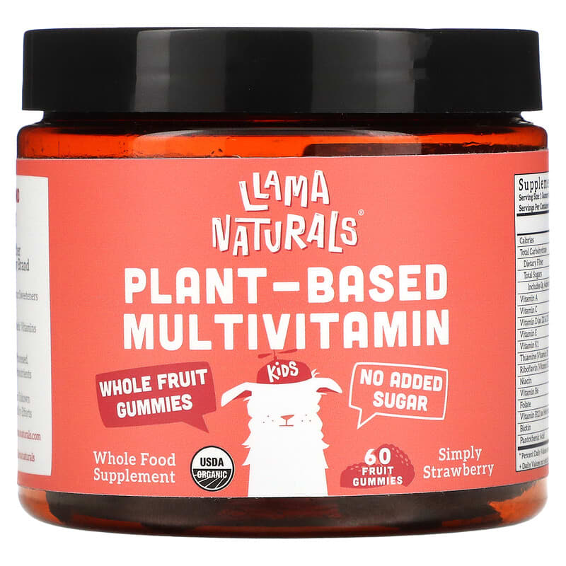 Llama Naturals Plant-Based Multivitamin Whole Fruit Gummies Simply Strawberry 60 Fruit Gummies 1 Llama Naturals Plant-Based Multivitamin Whole Fruit Gummies Simply Strawberry 60 Fruit Gummies 860001318616