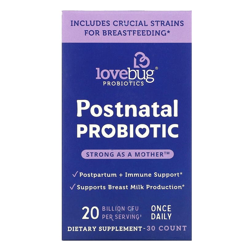 LoveBug Probiotics Postnatal Probiotic 20 Billion CFU 30 Count 1 LoveBug Probiotics Postnatal Probiotic 20 Billion CFU 30 Count 864377000168