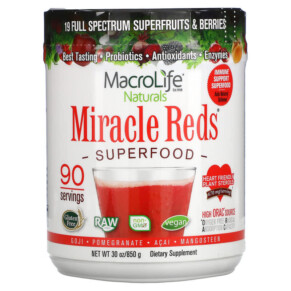 Macrolife Naturals Miracle Reds Superfood Goji-Pomegranate-Acai-Mangosteen 30 oz (850 g) 852434001081