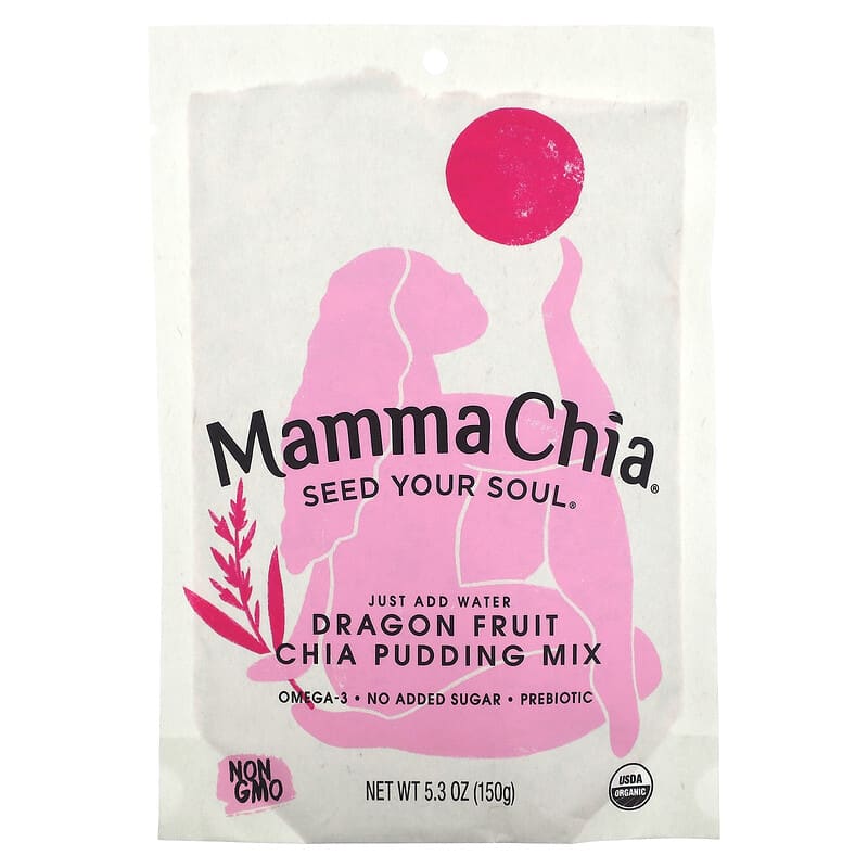 Mamma Chia Chia Pudding Mix Dragon Fruit 5.3 oz (150 g) 1 Mamma Chia Chia Pudding Mix Dragon Fruit 5.3 oz (150 g) 856516005875