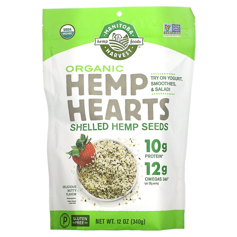 Manitoba Harvest Hemp Hearts Organic Shelled Hemp Seeds Delicious Nutty 12 oz (340 g) 1 Manitoba Harvest Hemp Hearts Organic Shelled Hemp Seeds Delicious Nutty 12 oz (340 g) 697658203015