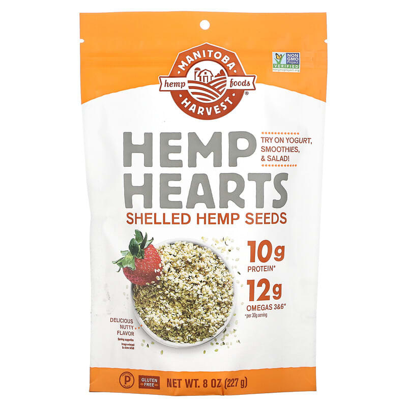 Manitoba Harvest Hemp Hearts Shelled Hemp Seeds Delicious Nutty Flavor 8 oz (227 g) 1 Manitoba Harvest Hemp Hearts Shelled Hemp Seeds Delicious Nutty Flavor 8 oz (227 g) 697658101014