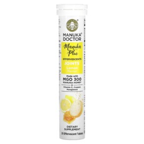 Manuka Doctor Manuka Plus Effervescents Joints Lemon 20 Effervescent Tablets 810057720802